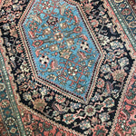 Antique Persian Bijar 100310 - Saffron Bloom
