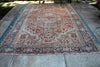 No. 0017 Amazingly beautiful faded red and blue Heriz (7’5 x 10’5) Punto 
