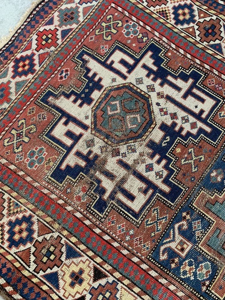 No. 0054 1900's Antique Kazak Tribal Rug (3.6 x 5.10) rug eBay 