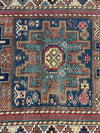 No. 0054 1900's Antique Kazak Tribal Rug (3.6 x 5.10) - Saffron Bloom
