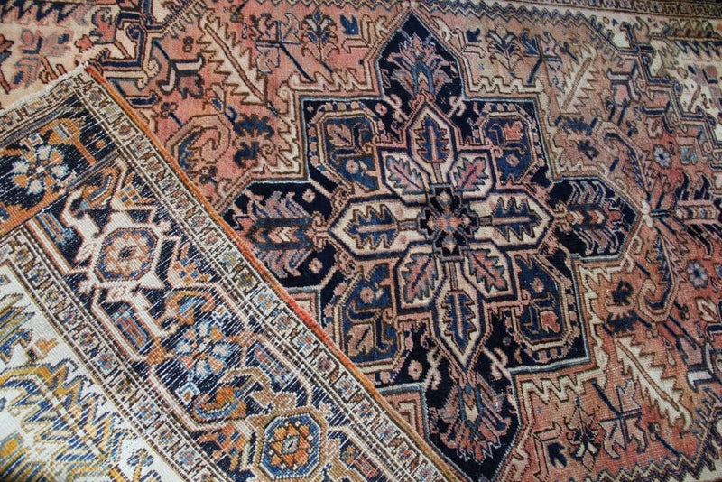 No. 0073 Persian distressed Heriz rug (6'2x 9') rug eBay 