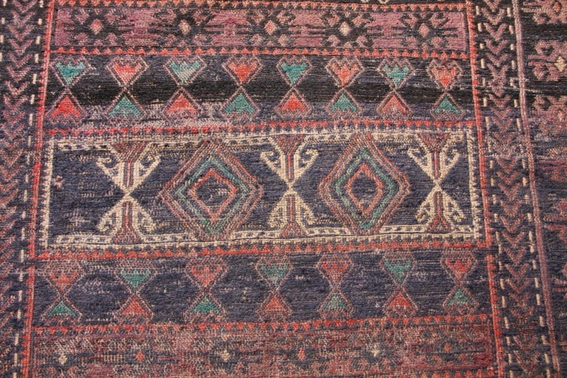 No. 0078 Antique Tribal Kurdish Small Rug (3'9 x 5'6) - Saffron Bloom