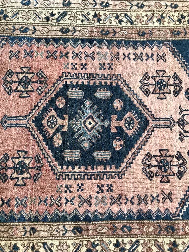 No. 0080 Blue/pale pink small antique Hamadan Rug (5'7 x 3'4) rug eBay 