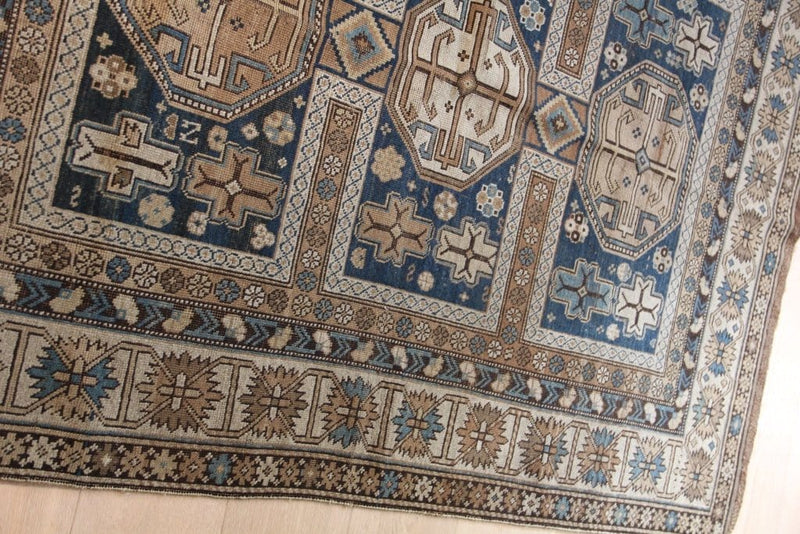 No. 0098 Antique Caucasian Blue and Beige area rug (3'10" × 5'4") rugs eBay 