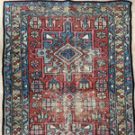No. 0268 Antiue small Heriz rug in blue and pink - Saffron Bloom