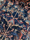 No. 0273 gorgeous antique Bakhtiyar with navy background - Saffron Bloom